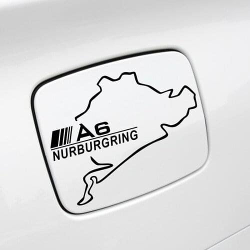 15CM Car Fuel Tank Cap Trim Stickers For Audi A6 C6 C5 C7 4F C4 Racing Nurburgring Vinyl Decal Auto Reflective Decor Accessories
