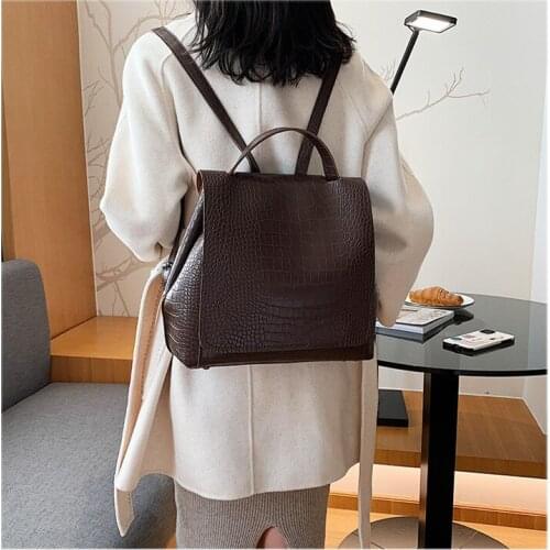 2021 New Type Vintage Women Backpack High Quality Youth Leather Backpacks for Teenage Girls Female School Shoulder Bag Bagpack