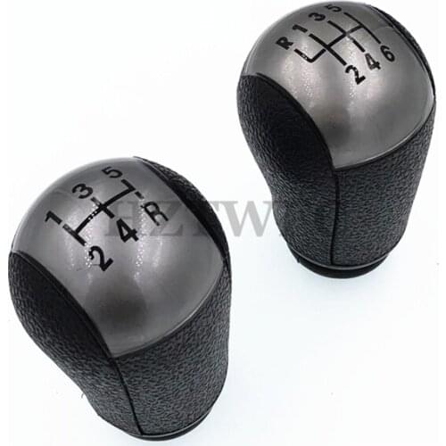High Quality Silver 5 6 Speed Gear Shift Knob For Ford Focus Mondeo Transit For Galaxy Fiesta 2005-2010