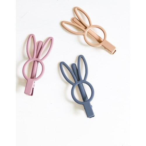 Rabbit Ear Hairpins Cute Candy Color Sweet Hair Clips Women Girls Hairpins Kawaii Barrettes Kids Hair Accessories Korea Fashion