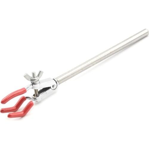 New Single Adjustment Three Prong Extension Flask Clip Clamp For Chemistry Lab Stand 1pcs