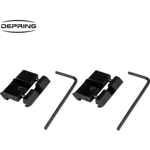 2pcs/set Tactical .22 Airgun 11mm Ro 22mm Adapter Picatinny Dovetail To Weaver Mount Low Pro Snap-in Adapter