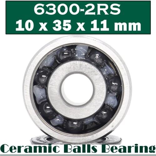 6300 Hybrid Ceramic Bearing 10*35*11 mm ABEC-1 ( 1 PC) Industry Motor Spindle 6300HC Hybrids Si3N4 Ball Bearings 3NC 6300RS