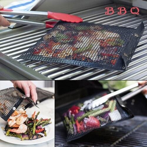 Non-Stick Mesh Grilling Bag Mats Non-Stick BBQ Bake Bag Outdoor Picnic Baking Barbecue Cooking Tool