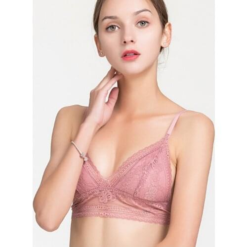 Silk Bra Sexy French Triangle Cup Silk Thin Ring-less Bra