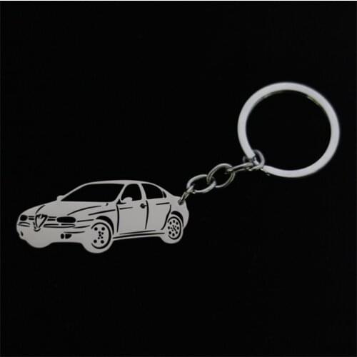 Personality hollow car pendant key chain stainless steel key chain jewelry