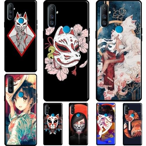 Japanese Style Anime Fox Coque For Realme 8 Pro Q3 6 7 Pro C3 C11 C21 GT Neo Case For OnePlus 9 Pro 7 8 7T 8T Nord
