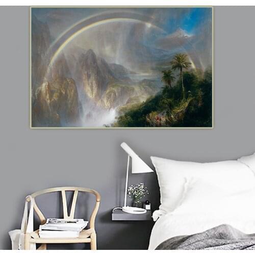 Citon Frederic Edwin Church《Rainy Season in the Tropics》Canvas Oil Painting Artwork Picture Backdrop Wall Decor Home Decoration