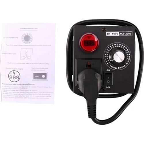 220V 4000W Scr Electronic Voltage Regulator Temperature Motor Fan Speed Controller Dimmer Electric Adjustable UK Plug