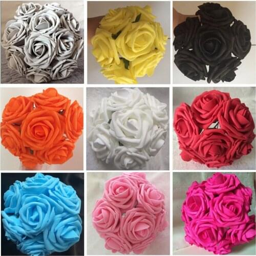 Various Colors Fake Flowers Roses 100 Stem Artificial Wedding Floral Supplies For Bridal Bouquet Wedding Decoration Centerpieces