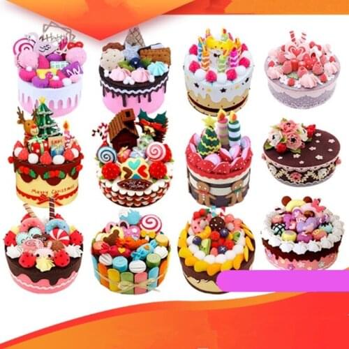 21/14.3cm Diy Handmade Non-Woven Fabric Craft Christmas Cake Storage Box Felt Material Package