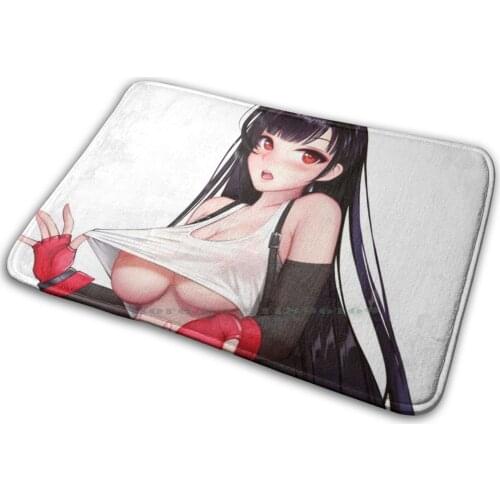 Tifa Lockhart Mat Rug Carpet Anti-Slip Bedroom Entrance Door Mat Anime Manga Ecchi Hentai Nsfw Final Fantasy Vii Final Fantasy