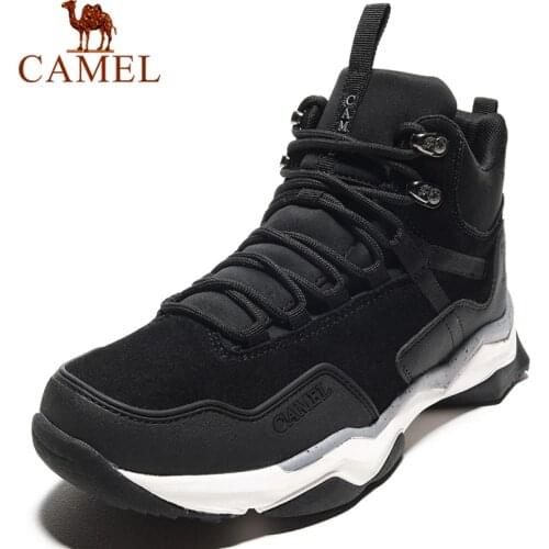 CAMEL Winter New Typical Style Men Hiking Shoes High-Cut Sport Shoes Outdoor Jogging Athletic Shoes Comfortable Warm Sneakers
