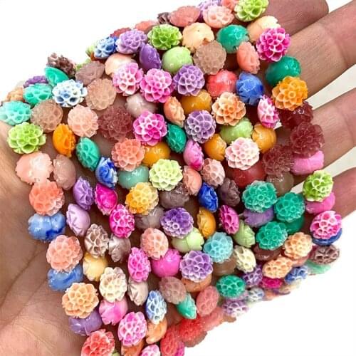 Wholesale Mix Color Camellia Flower Round Natural Shell Beads Spacer Beads For Jewelry Making DIY Bracelet Necklace Charms 10mm