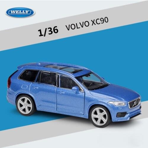 WELLY Diecast 1:36 VOLVO XC90 SUV High Simulator Pull Back Car Model Car Metal Alloy Toy Car Vehicle For Kids Gift Collection