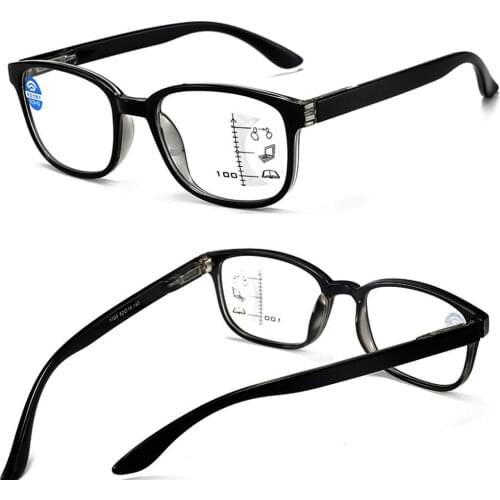 CLARA VIDAR Retro Anti-blue Light Progressive Multi-focus Reading Glasses for Men and Women+1.0 +1.5 +2.0 To +4.0
