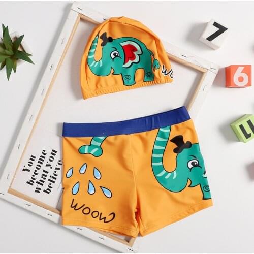 2-11 Years Cute Boys Swimwear Cartoon Trunks Kids Children Boy Shorts for Swimming Boxers Quick Dry Beach Shorts Two Piece Set