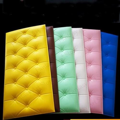 Self-adhesive 3d Wall Sticker Thick Tatami Anti-collision Wall Cushion Wall Sticker Children’s Bedroom Bed Soft Cushion