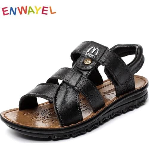 ENWAYEL children 2021 summer leather kids sandals for boys girls shoes Non-slip Comfortable child sandles sandalia sandalias