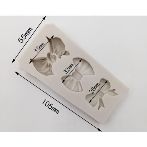 Minsunbak Bow Shape Silicone Fondant Mold DIY Cake Decoration Chocolate Baking Tool
