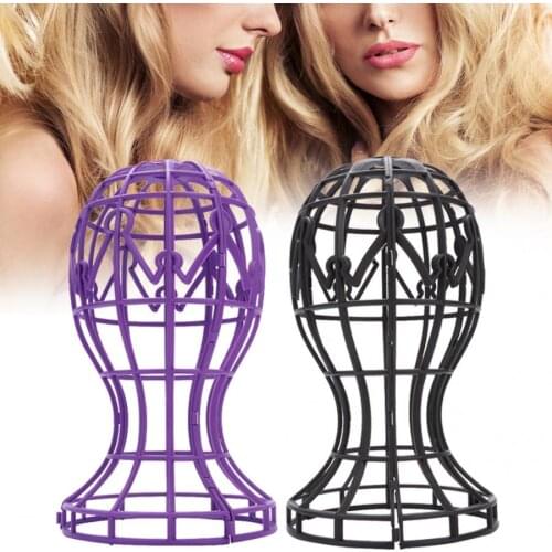 Wig Head 2 Colors ABS Foldable Wig Display Support Stand Professional Holder Folding Wig Air Dry Hair Styling Tools
