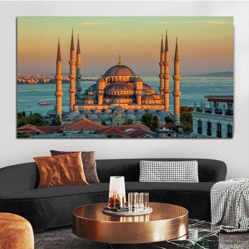 Modern Poster Landscape Architecture Building Ocean Print Canvas Painting Wall Pictures For Living Room Cuadros Home Decoration