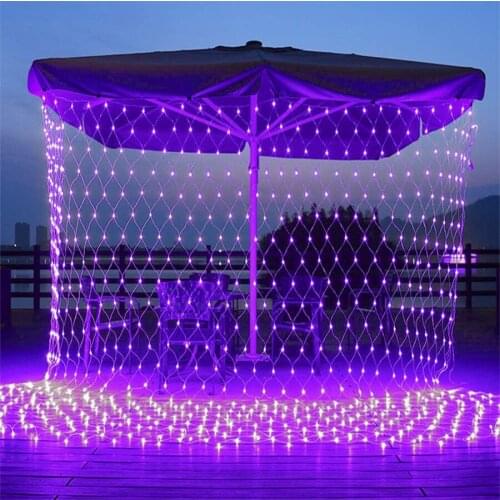 2X2M 3X2M LED Mesh String Light Outdoor Garden Patio Tree Net Light Wedding Party Christmas Fairy Garland Curtain Icicle Light