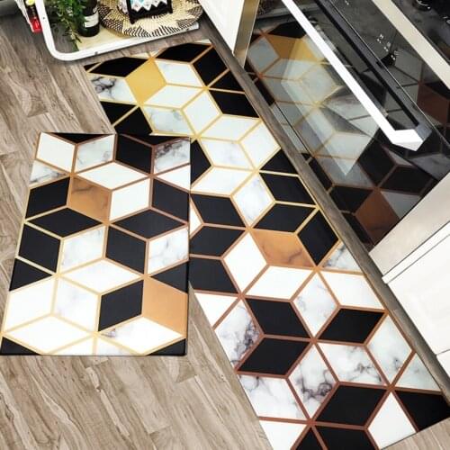 High Quality Kitchen Carpets PVC Leather Floor Mats Large Floor Carpets Doormats Bedroom Tatami Waterproof Oilproof Kitchen Rugs