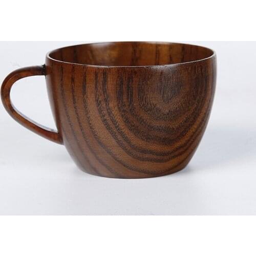 Natural Jujube Wooden Cup Mugs with Handgrip Coffee Tea Milk Travel Wine Beer Mugs for Home Bar [3]