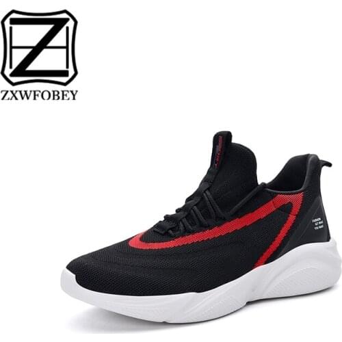 ZXWFOBEY Breathable Mens Trainers Blade Outdoor Training Sneakers Flat Mens Sports Tennis Lace-up Men Blade Sport Shoes Size48