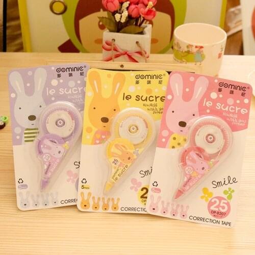 1pc South Korea Stationery Cartoon Rabbit Mass Correction Tape tu gai dai Student Stationery Wholesale