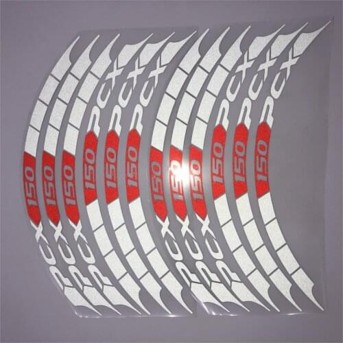 12pcs Motorcycle wheel Sticker Reflective Waterproof Rim stripes 3M Decals Fit For HONDA PCX125 PCX150 pcx 125 150