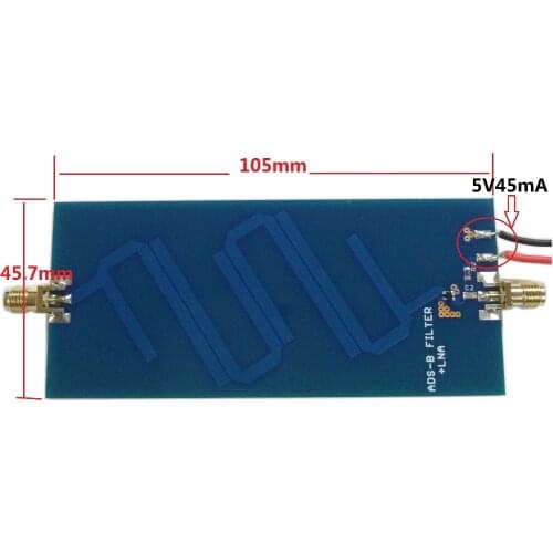 ADS-B 1090 MHz bandpass filter ADS-B+LAN for sdr 1G-1.2GHz