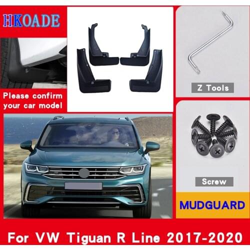 Car Fender Mud Flaps For VW Tiguan R Line 2017 - 2020 Mudguards Splash Guards Fender Mudflaps Car Fender Accessories