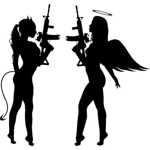 Car stickers personality cool car motorcycle exterior accessories sexy angel face devil girl cover body Vinyl Decals