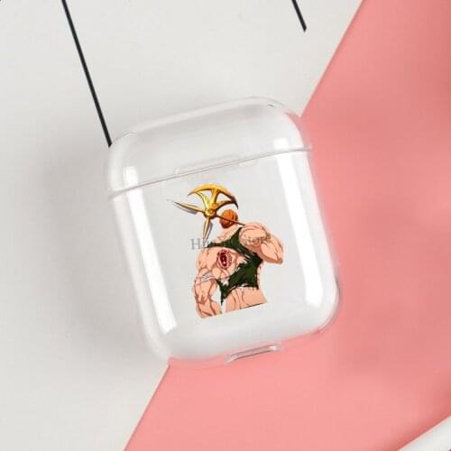 Escanor The Seven Deadly Sins Cases For Apple AirPods 1 2 Case Clear Wireless Bluetooth Earphone Case Protective Shell