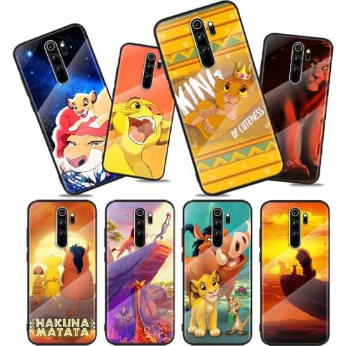 Tempered Glass Cover The Lion King Simba For Xiaomi Redmi Note 10 10S 9T 9S 9 8T 8 7 Pro Max 5G Shockproof Phone Case