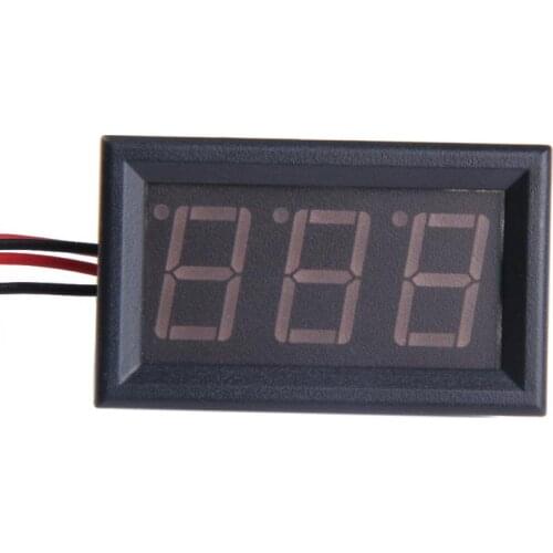 Digital DC Ammeter Three Wires 20A Red LED Panel Amp Meter Digital Electricity Meter LED Current Measurement