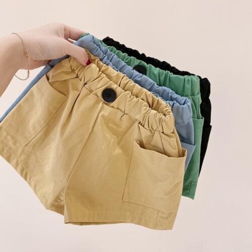 Kids Shorts 2021 New Summer Korean Children Shorts Baby Boys Girls Solid Pants Casual Kids Shorts 4 Colours