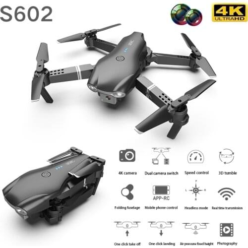 S602 RC Drone 4K HD Camera Professional Aerial Photography WIFI FPV Real-Time Transmission Height Hold Foldable Quadcopter Toys