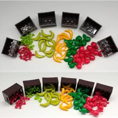 Friends Accessories Building Blocks Fruit Bread Fish Food Banana Cherry Ice Cream MOC Brick Toys Children City Parts