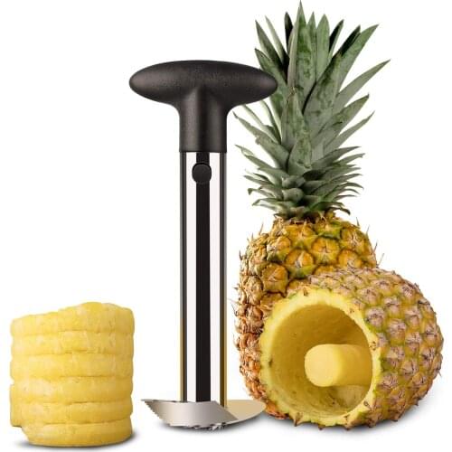Pineapple Corer and Slicer Tool with Sharp Blade for Diced Fruit Rings Non-Slip Grip for Fruit Rings Corer Tool Saves You Time
