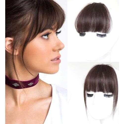 MUMUPI fake wig Bangs fringe Clip In Bang FAKE hair pieces Front extension Neat for Women girl fake hair