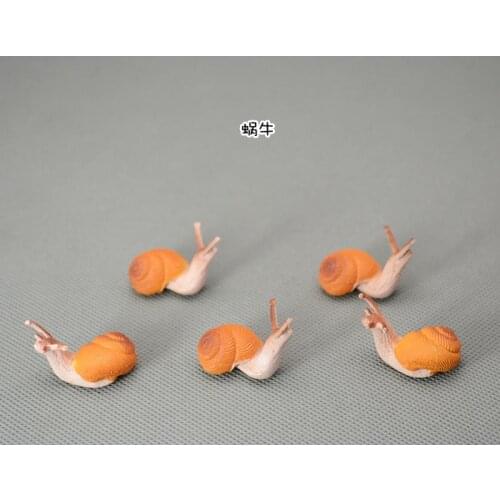 Good quality artificial animal model toy plastic solid figure snail 10pcs/lot