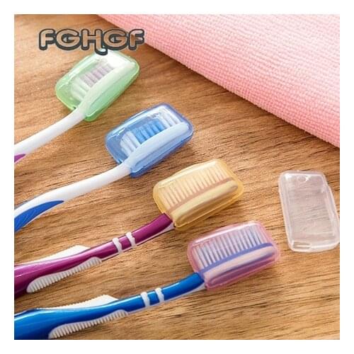 Hot Storage Box 5pcs Make Up Box Travel Headgear Toothbrush Head Protective Cover Travel Storage Organizer Tooth Box Plastic Box