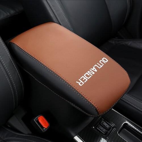 Leather Car Armrest box holster for Mitsubishi Outlander 2013-2018 Central armrest box protective cover cushion Accessories