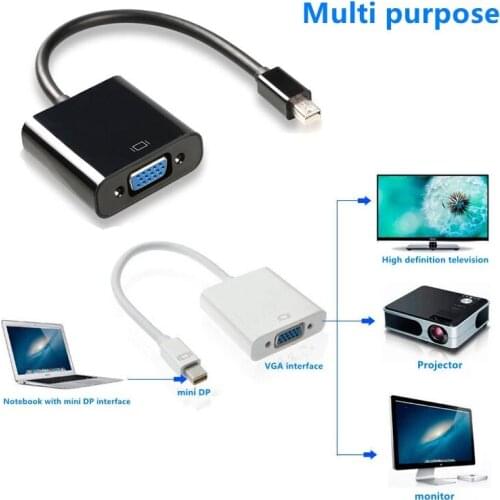 Mini DisplayPort Display Port DP To VGA Adapter Cable 1080P Cables For Apple For MacBook Air Pro iMac Mac Mini Adapter Cable