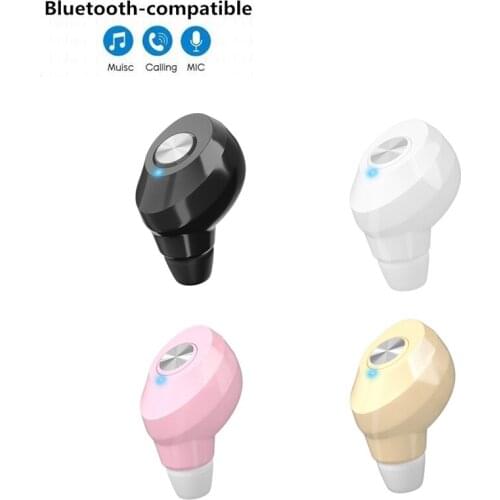 Mini Wireless Bluetooth-compatible Earphone In Ear Sport With Mic Handsfree Headset Sports Outdoor Earphone For Samsung Huawei
