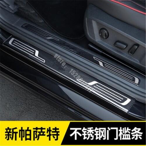 High quality stainless steel Door Sill Scuff Plate Guards Cover Trim Car Styling for Volkswagen Passat B8 2019-2021