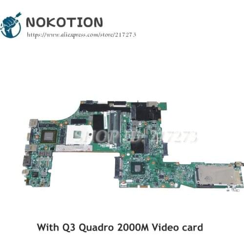 NOKOTION LKN-3 WS MB 48.4KE27.051 For Lenovo Thinkpad W520 Laptop Motherboard FRU 04W2029 QM67 Q3 Quadro 2000M Video card